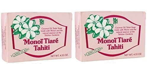 Monoi Tiare Tahiti Ylang Ylang Soap Bar (Pack of 2) With Coconut Oil and Monoi, 4.55 oz