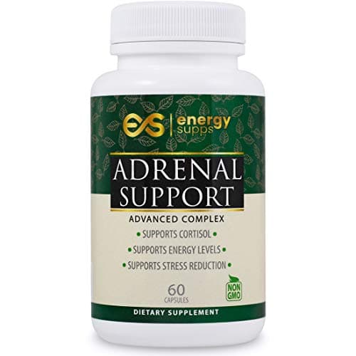 EnergySupps Adrenal Support - Cortisol Manager, Adrenal Fatigue Supplements for Stress Relief, Adrenal Health, Thyroid Support - Adaptogens Supplements with Ashwagandha, Licorice & More - 60 Capsules