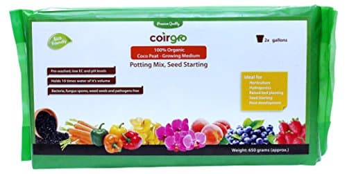 Coirgro Coco Peat – Organic Potting Mix, Seed Starting 650 grams brick