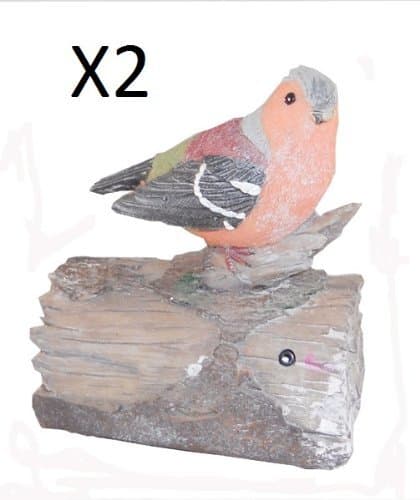 Set of 2 Motion-Activated Chirping Casin’s Finch Pink Bird Battery Operated!