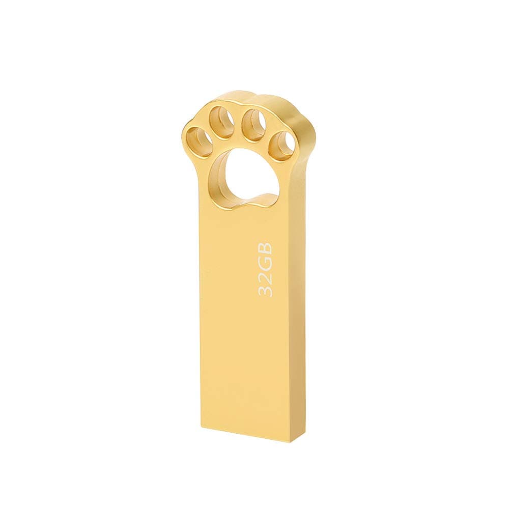 Memory Stick 32 GB, Metal USB Stick 32GB Waterproof Pendrive 32 GB Cute USB 2.0 Flash Drive for PC Laptop Computers Tablet etc (Gold)