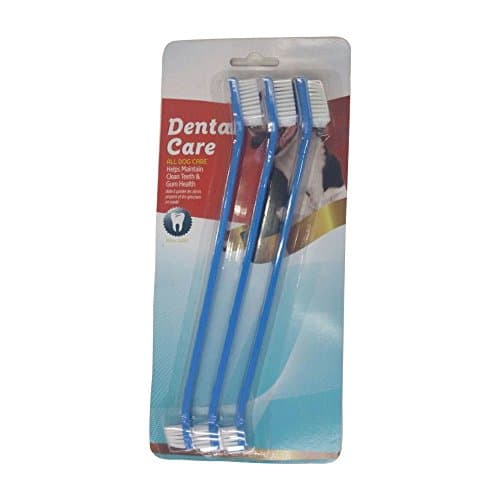 LuWees Double Headed Dog Toothbrush for Puppy and Cat Dental Care Protect Teeth