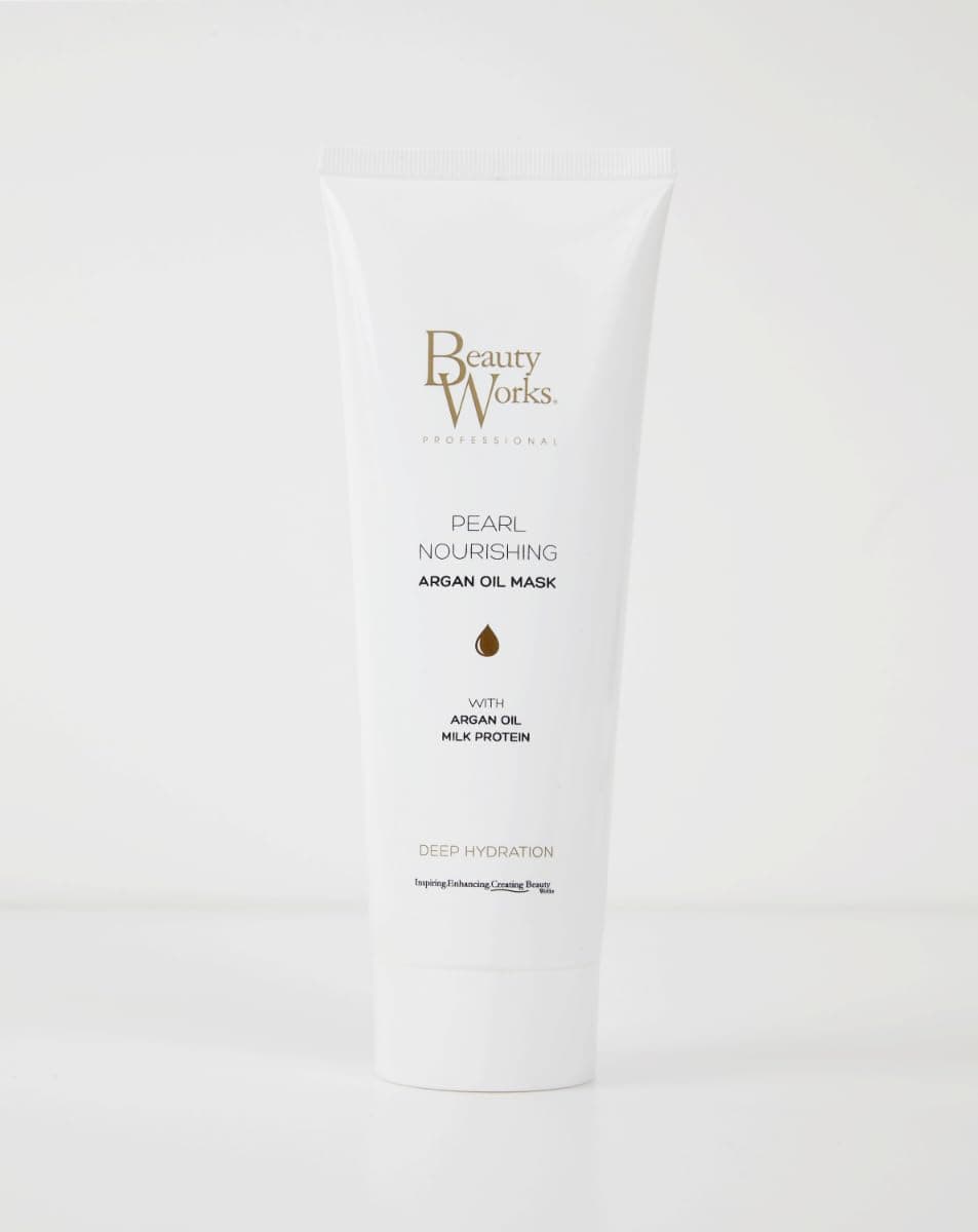 Beauty Works Pearl Nourishing Argan Oil Mask 250ml Milk Protein Deep Conditioning Treatment