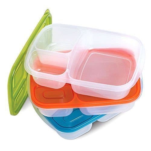 3 PCS BENTO BOX SET Bento Lunch Boxes Nesting Multi-compartment Reusable Lunchbox Made with Plastic Microwavable Dishwasher Safe