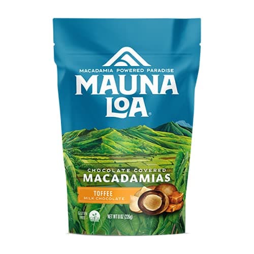 Mauna Loa Premium Chocolate Covered Macadamia Nuts, Milk Chocolate Toffee, 7 Oz Bag (Pack of 1)
