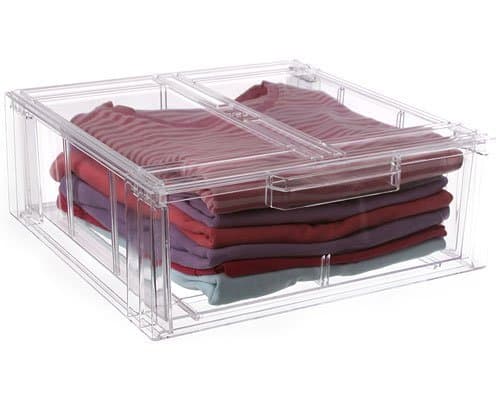 Crystal Clear Stacking Clothing Drawer Small