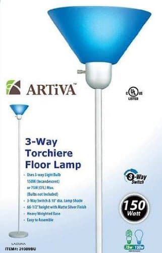 Artiva 31089BU BLU Titan Floor Lamp - Blue