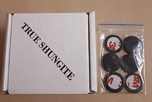 True Shungite 6 Shungite Stone Mobile Phone Stickers for EMF Protection