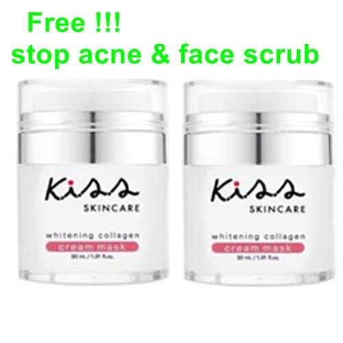 K.I.S.S Whitening Collagen Cream Mask Whitening Collagen Cream Mask Apply a thick mask over the face and neck. Overnight. And wash thoroughly after awakening in the morning. You can feel the skin smooth and soft from the first use.