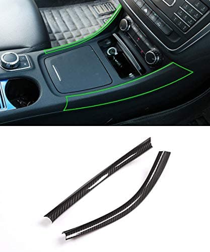 TongSheng Carbon Fiber Center Console Side Decoration Strips Trim 2pcs for Mercedes Benz GLA CLA A Class 200 220 260 W176 A180