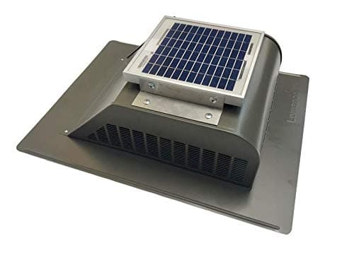 Solar Roof Vent - Solar Attic Fan - Solar SlantBlaster Weathered Bronze - Slantback Vent Style