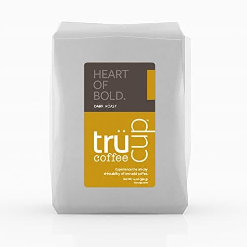 trücup Low Acid Coffee, Whole Bean Coffee Bold Roast 5 LB, Natural Water&Steam Process (60% Less Acid), Smooth Flavor, Stomach-Friendly Rich in Antioxidants