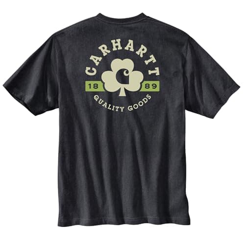 Carhartt Men's 106750 Relaxed Fit Heavyweight Short-Sleeve Pocket Shamrock GRAP