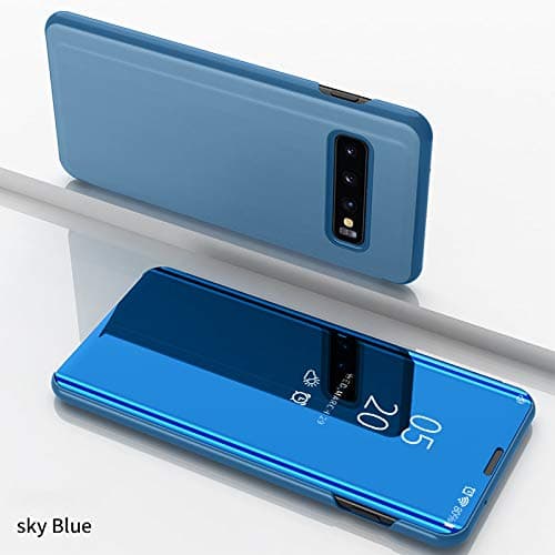 COVO Case for Samsung Galaxy S10 Plus,Case Smart Mirror Cover Sleep flip leather Case Smart leather case Protective cover for Samsung Galaxy S10 Plus (Blue)
