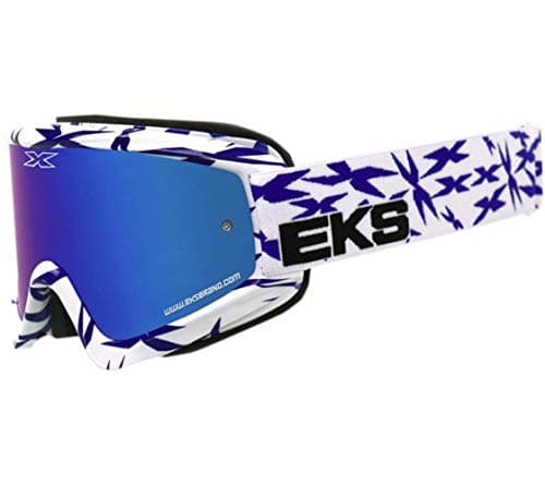 Eks Brand 067-10645 Scatter-X Goggle White/Blue W/Red Mirror Lens