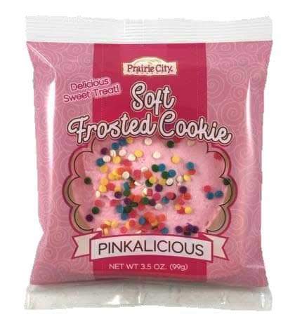 Prairie City Bakery Individually Wrapped Pinkalicious Soft Frosted Cookie, 3.5 Ounce - 60 per case.
