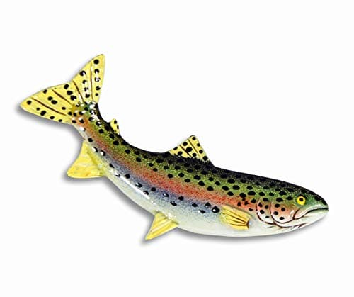 LX Hand Painted Rainbow Trout Fish Refrigerator Magnet