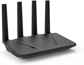 GL-AX1800(Flint) WiFi 6 Router -Dual Band Gigabit Wireless Internet Router | 5 x 1G Ethernet Ports | Up to 120 Devices | OpenVpn&WireGuard