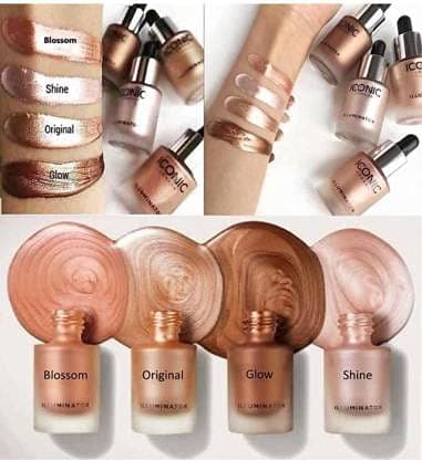 Deputy Shine, Blossom Original Glow Iconic Highlighter New Edition - Liquid, Gold, Bottle