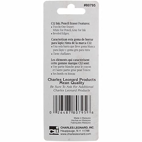 Charles Leonard 2 Sided Ink and Pencil Eraser