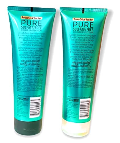 Pure Sulfate Free 6.5oz Color Protection Shampoo & Conditioner with Cocon t Oil & Geranium Oil+Detangling Brush