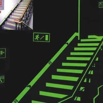 E LIGHTING STAR Glow In The Dark Green Tape High Luminance Waterproof Removable 33' ft Length 0.8 Inch Wide