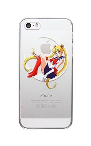 SAKO Sailor Moon Character Clear Hard PC Back Case Cover for Apple iPhone 5/5S Best Xmas Gift for Girls (Sailor Moon for 5/5S)