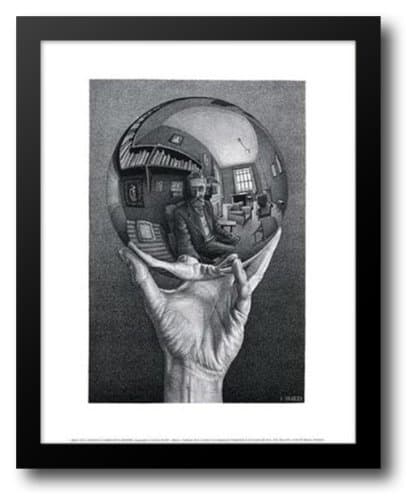 Hand with Sphere 15x18 Framed Art Print by Escher, M.C.