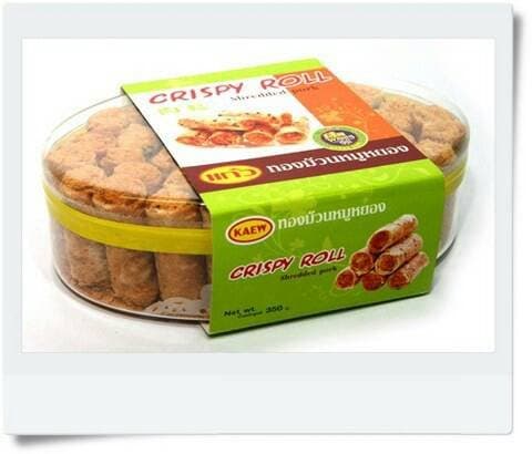 Kaew - Crispy Rolls Black Sesame Dried Shredded Pork Flavored - Product of Thailand - 11.66oz