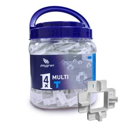 Peygran Multi Spacers T - 4 Sizes in 1 Spacer Bucket Including 80 Reusable spacers T with 4 Sizes 5mm (3/16"), 3mm(1/8"), 2mm (1/16") and 1mm (1/32") Each