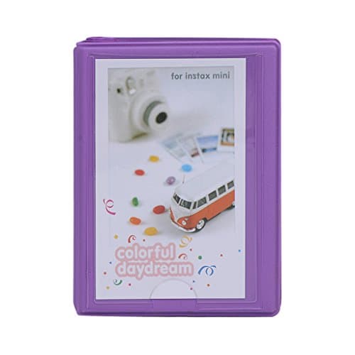 Huaxix Photo Album Box Book Film Cases for Fujifilm Fuji Polaroid Instax Mini8 90 50 70 (Purple)