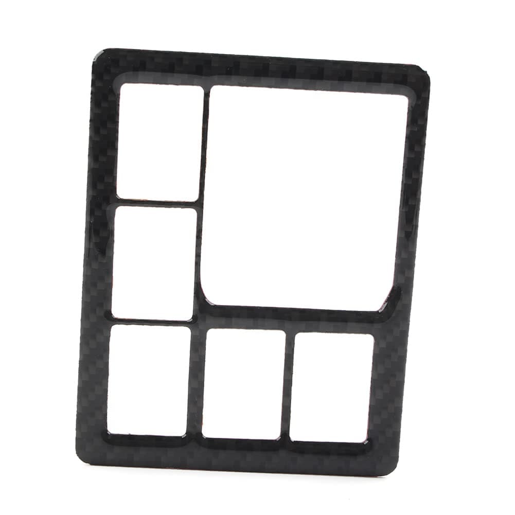 DAMAI Carbon Fiber Headlight Switch Knob Frame Panel Cover Trim Sticker Interior Decoration Accessories LHD for Toyota Land Cruiser Prado 2010-2018