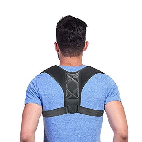 Hecmoks Posture Corrector Back Support Brace for Men and Women - Improves Posture, Prevents Slouching and Hunching, Reliefs Upper Back and Neck Pain - Adjustable and Comfortable with Underarm Pads