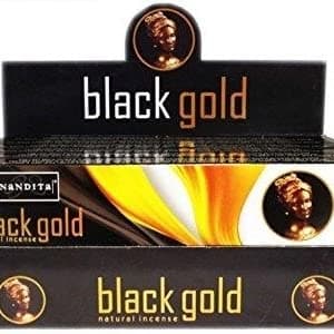 NANDITA Black Gold Natural Incense Sticks - 15g Bx (12)