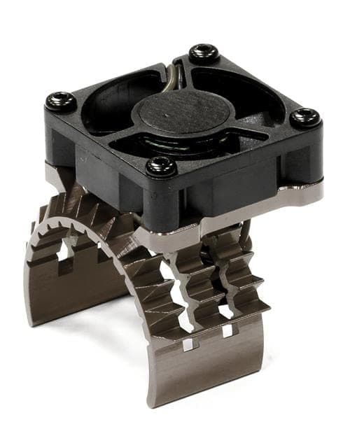 Upgrades for Traxxas 4X4, T2 Motor Heatsink w/Cooling Fan for Traxxas 1/10 Stampede 4X4 & Slash 4X4