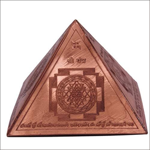 Acupunctoreum Vastu Dosh Nivaran Pyramid Yantra, Kanakdhara Pyramid Yantra, Sri Pyramid Yantra, kuber Pyramid Yantra, Sri Ganesh Pyramid Yantra (Copper, Hollow Inside)