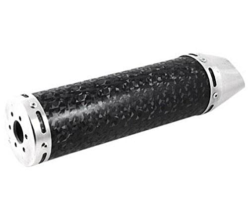 Giveumore Sparkling Geometric Pattern Slanted stainless Steel Exhaust Pipe Silencer Muffler Tip Black Silver Tone for Auto Car