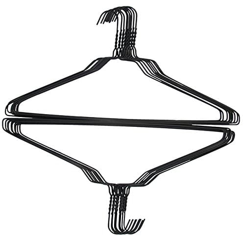 25 Black Wire Heavy-duty 18" Clothes, Coat, Jacket Hangers, 11.5 Gauge Plus Limited Time Bonus of 5 Extra Free Hangers