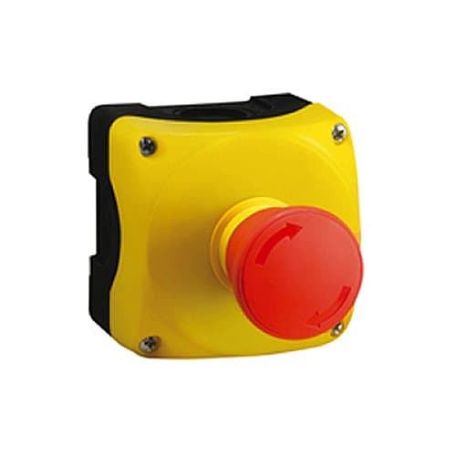 Lovato Electric LPZP1B503 Control Station, Complete with 1 Pushbutton, Yellow, 1 Hole Lpz P1 A5 with 1 E-Stop P/Button Lpc B6644
