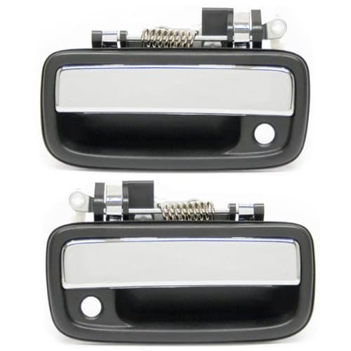 1995-2004 Toyota Tacoma Pickup Truck Front Outside Outer Exterior Chrome Door Handle Pair Set Left Driver and Right Passenger Side (1995 95 1996 96 1997 97 1998 98 1999 99 2000 00 2001 01 2002 02 2003 03 2004 04)