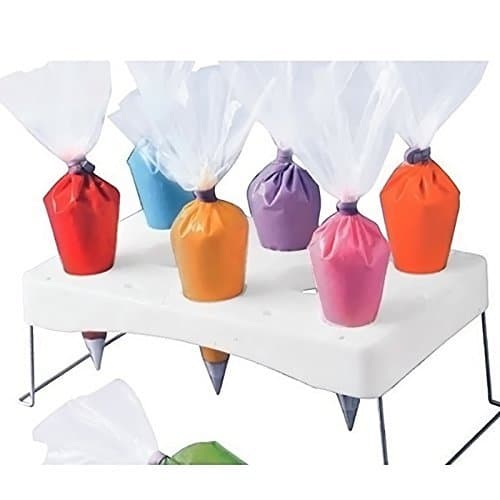 KCHEX Cake Decorating Icing Bag Holder Tray Stand - 8-Hole Pastry Tube Holder Tool