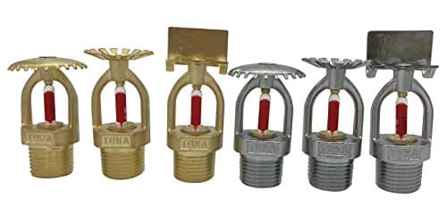 (4 Pack) UL Listed 1/2" NPT Fire Sprinkler Head 155°F (68°C) Horizontal Sidewall Spray K=5.6 K80 Standard Response for Automatic Fire Sprinkler System Sidewall Chrome