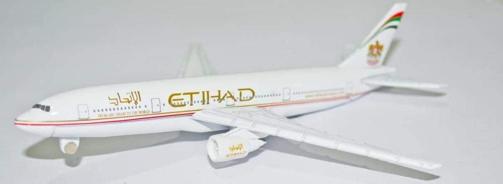 Boeing 777 Etihad Airline Metal Plane Model 16cm