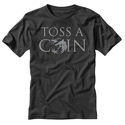 electricitees Witcher Toss a Coin Black T Shirt