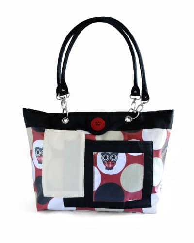 2 Red Hens Rooster Diaper Bag, Owl Dots