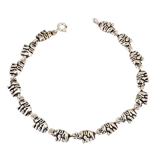 Indianshelf Handmade Vocalforlocal Small Elephant Charms (19.50 Cm, Silver)