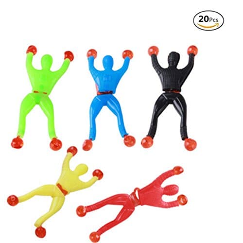 20 Pcs Action Figure Sticky Rolling Men Wall Climber Climbing Men Novelty Toys Party Favors