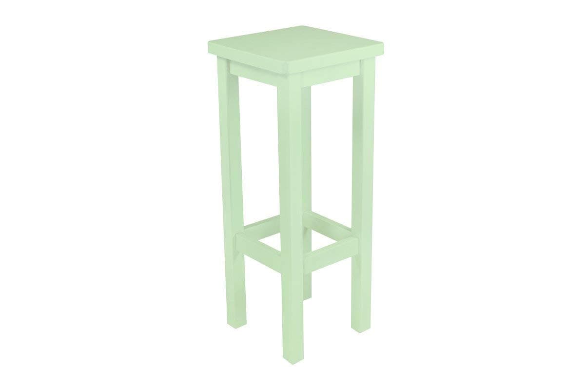 ABC MEUBLES Wood Bar Stool – Made in France – S26 PASTEL GREEN