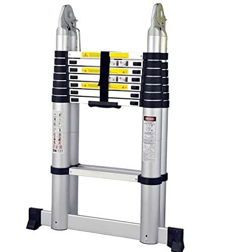 5m Double Telescopic Ladder Versatile Foldable Extendable Portable Multipurpose Ladder for All Your DIY Needs