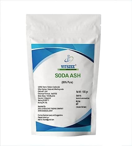 Soda Ash Powder 1000gm for multiperpose uses Glass manufacturing,Cleaning agent, Water treatment, pH regulation, Detergent additive, Industrial